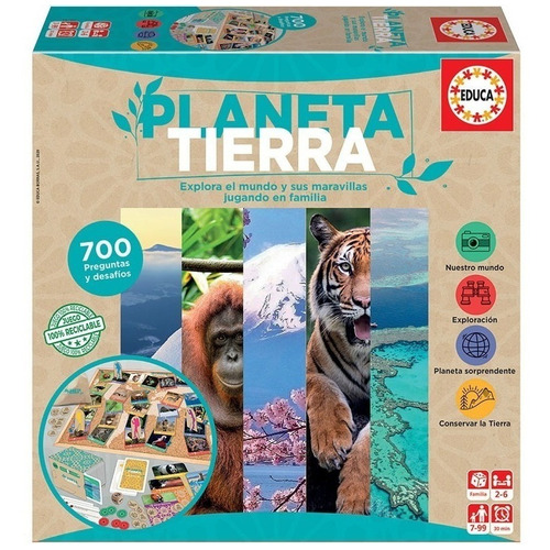 Juego De Mesa Familiar - Planeta Tierra, Educa