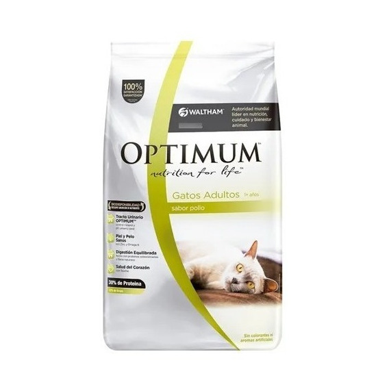 Alimento Optimum Gato Adulto X 10 Kg