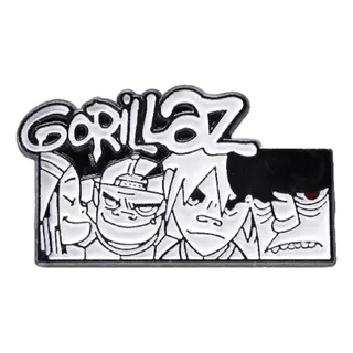 Pin Broche Metálico Música Hip Hop Rock Electronica Gorillaz