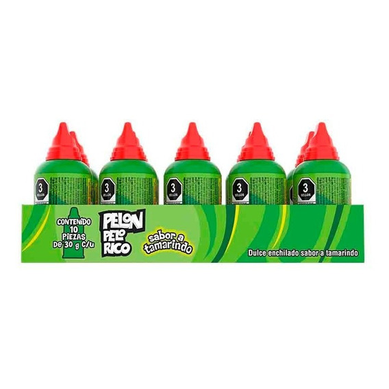 Pelon Pelo Rico Sabor Tamarindo 30g Pack De 10 Piezas