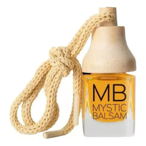 Perfume Aroma Para Auto Mb Mystic Balsam Colgante Madera Color Amarillo Fragancia Vainilla Gold