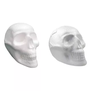 Cráneo De Unicel Grande 15.5 X 21 Cm 10 Piezas