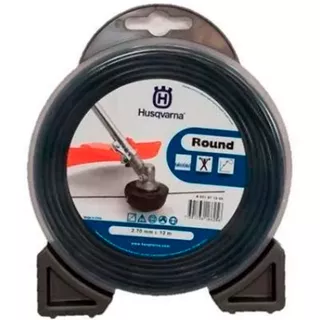 Fio De Nylon Redondo 2,7 Mm X 12 M Round Husqvarna Cor Preto