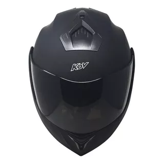 Casco Negro Motocicleta Kov Stealth Mate Abatible Mica Inter