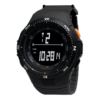 Reloj Hombre Skmei 0989 Sumergible Digital Alarma Cronometro Color De La Malla Negro