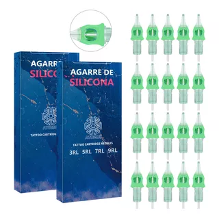 Cartuchos De Tatuaje Silicona Profesional Atomus 3-9rl 20pz