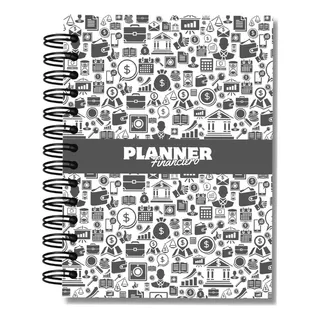 Agenda Planner Financiero Anual Sin Fechas - Negro