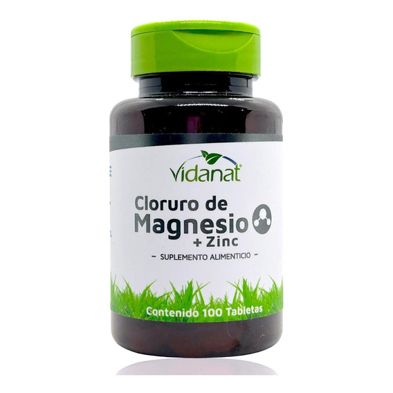 Cloruro Magnesio Mas Zinc 100 Tabletas Vidanat Sabor Sin sabor