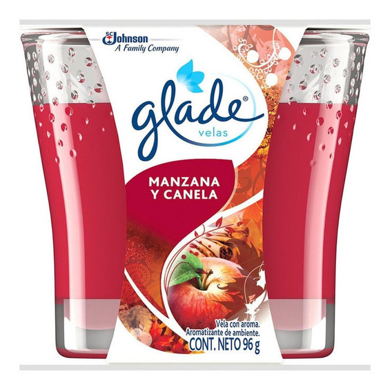 Glade Ambientador Vela Manzana Y Canela, 96gr