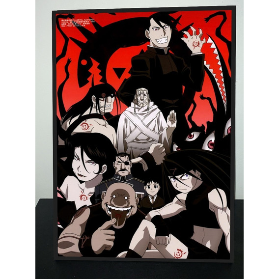 Cuadro Anime Fullmetal Alchemist Homunculus 31x43 Madera