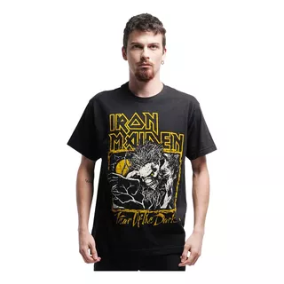 Camiseta Iron Maiden Fear Of The Dark Yellow Oficlal