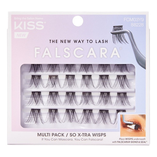 Pestañas Postizas Kiss Falscara Natural Wispy Wisps X24