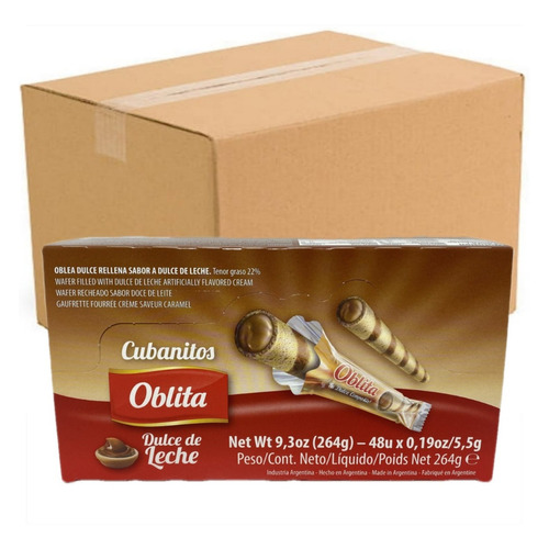 Cubanitos De Dulce De Leche Oblita X48u (bulto X16)