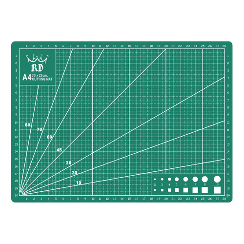 Base Tabla Tablero De Corte RD A4 Medidas 30x22 Cm Patchwork Color Verde oscuro