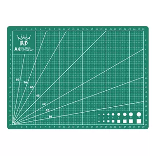 Base Tabla Tablero De Corte Rd A4 Medidas 30x22 Cm Patchwork Color Verde Oscuro