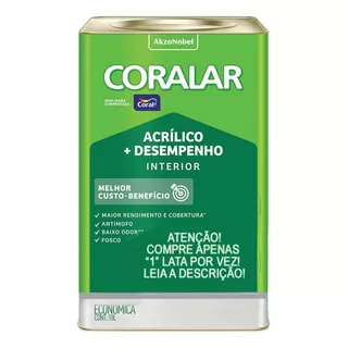 Tinta Acrílica Coral Antimofo 18 Coralar -laranja Maracatu Cor Laranja Maracatu