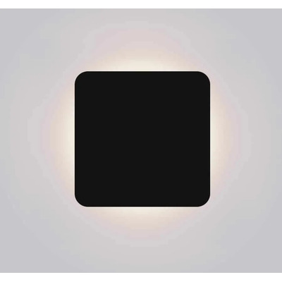 Aplique Exterior Cuadradro Mija C 16,5cm Negro 12w Calido Negro