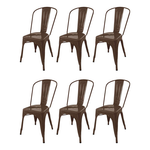 Sillas Tolix X6 Sp - C - Desillas Estructura de la silla Tono Marron