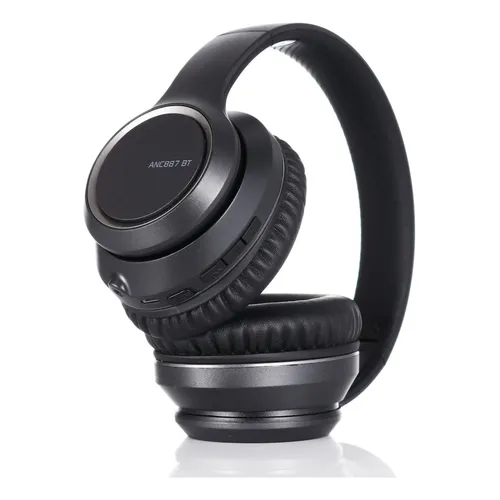 Auriculares Bluetooth Con Cancelacion De Ruido Activa Anc887 Color Negro