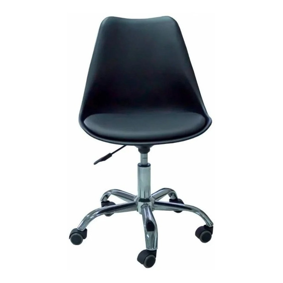 Silla De Oficina Acolchonada Eames Con Ruedas Ergonomica 1pz