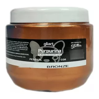 Purpurina Gliarte Pó Metalico Pote 50 Gramas Cor Bronze