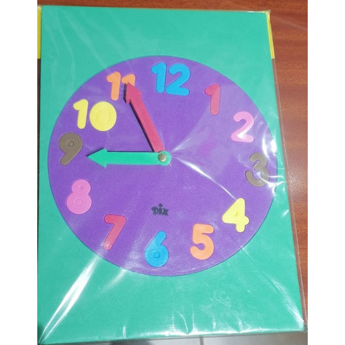 Juego Didáctico Reloj De Foamy De 21cm X 30 Cm