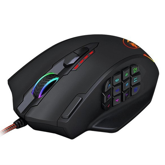 Mouse Gamer Mmo Redragon M908 Impact, 18 Botones, 12400dpi