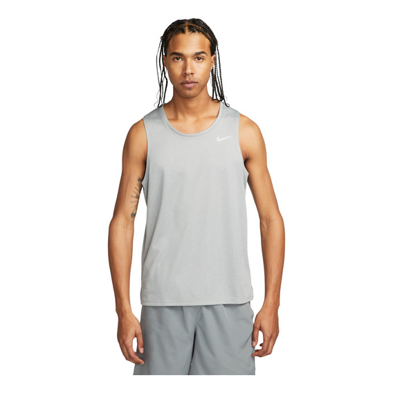 Polera Nike Miler Hombre Gris