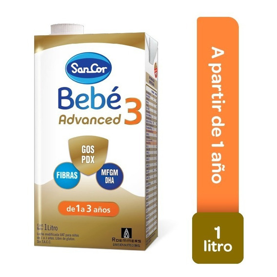 Sancor Bebe Advanced Formula Etapa 3 Brick 12 Un X 1 Lt Original