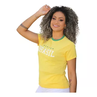 Camiseta Copa Do Mundo Feminina Brasil Hexa Campeão