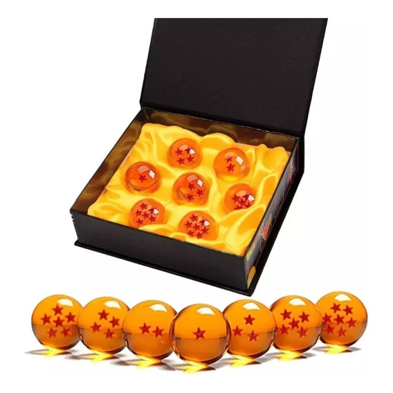 Caja De Cristal Coleccionables Goku 7 Esferas De Dragon Ball