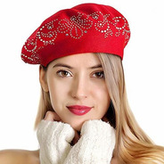 Boina Para Dama Sombrero De Pasador Rojo Sombreros De Boina 