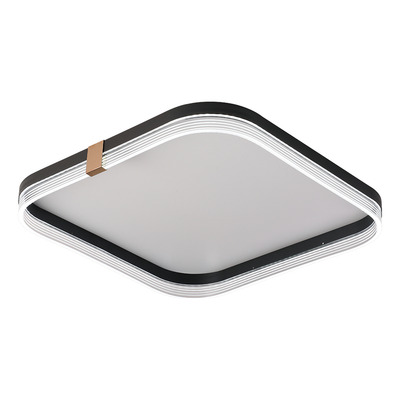 Plafon Led Cuadrado L9448 48w 50cm Negro Alta Potencia Mks 