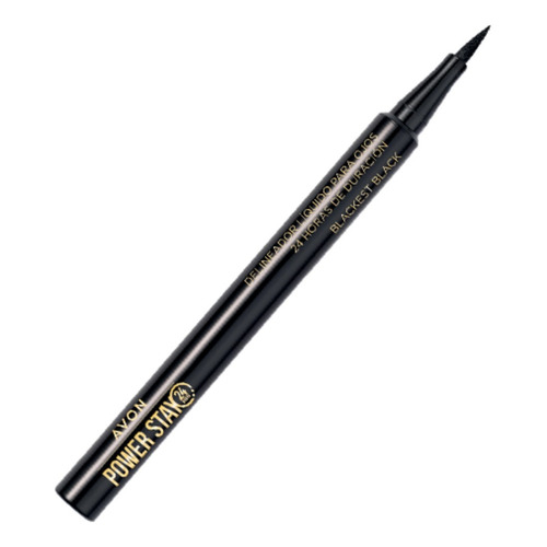 Avon Deliniador Liquido Para Ojos Power Stay 24h Color Negro Efecto Mate