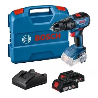 Taladro Percutor Atornillador Inalámbrico De 13mm Bosch Gsb 18v-50 18v + 2 Baterías De 2ah + Accesorio Con Maletín De Transporte 110v/220v