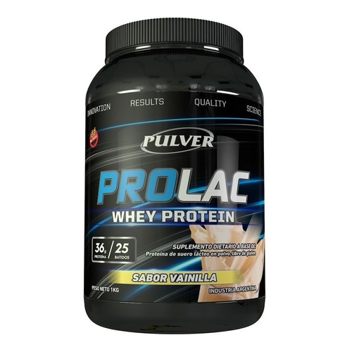 Suplemento en polvo Pulver  Prolac Whey Protein proteínas sabor vainilla en pote de 1kg