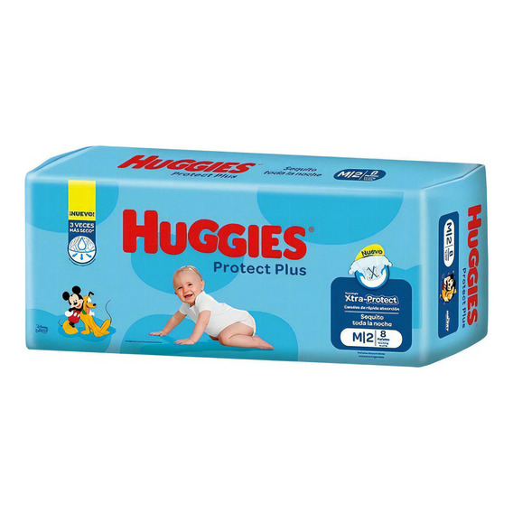 Pañales Huggies Protect Plus Mediano 8 u Género Sin género Tamaño Mediano (M