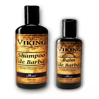 Shampo De Barba Kit C/ Balm Linha Mar Viking Alta Hidratação