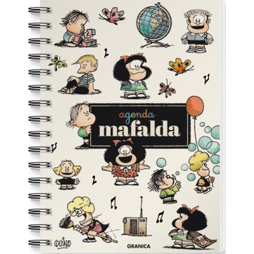 Agenda Perpetua Mafalda Anillada Blanca, De Quino., Vol. 1. Editorial Granica, Tapa Dura En Español