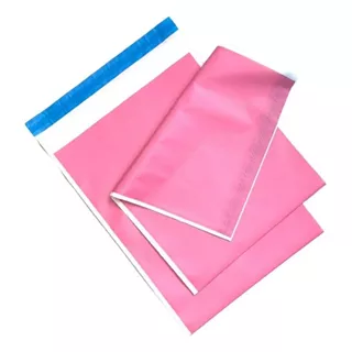 Envelope Plástico 19x25 Rosa Bebe Lacre 50 Un Saco Correios