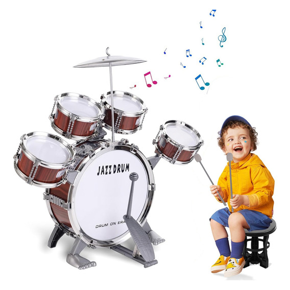  Batería Musical De Juguete Wincheers Toddler Drum Set Rojo