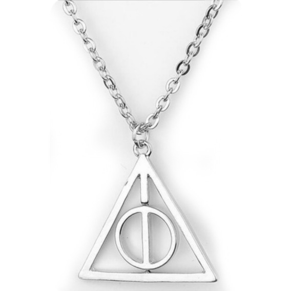 Collar Encanto Harry Potter Reliquias Muerte Plata Giratorio