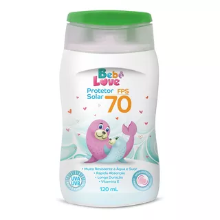 Protetor Solar Infantil Bebe Love Fps 70 Uva Nutriex 120ml