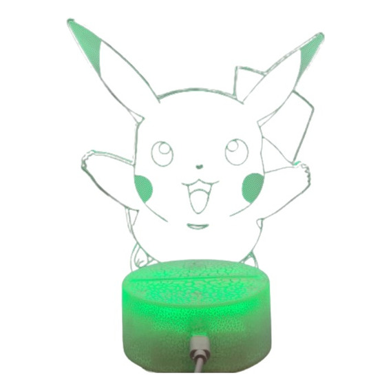 Lampara Veladora Decorativa Luz Led Pokemon Pikachu 