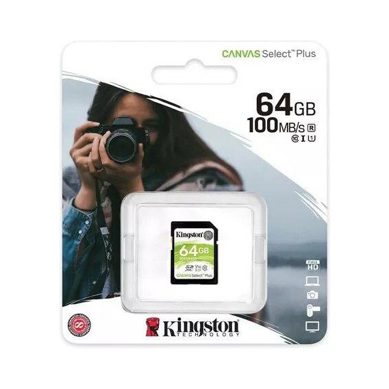 Tarjeta Memoria Kingston Canvas Select Plus 64gb Sdhc Uhs-i