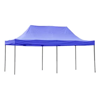 Tenda Gazebo 3x6m 3 X 6 M Articulada Dobravel Sanfonada Azul