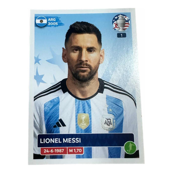 Lámina Arg 19 Lionel Messi Copa America Usa 2024