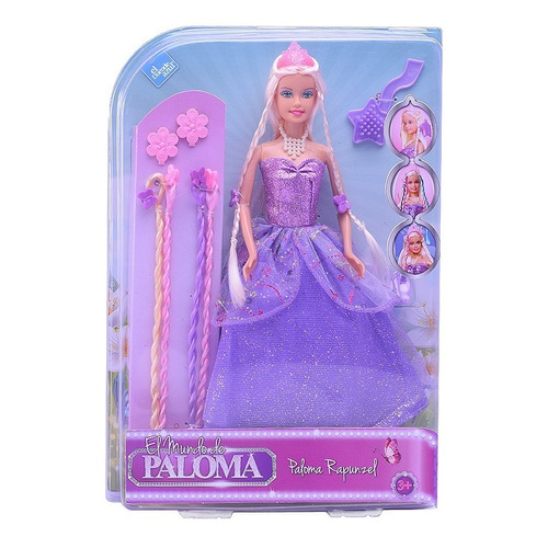 Paloma Muñeca Rapunzel Con Accesorios El Duende Azul Full