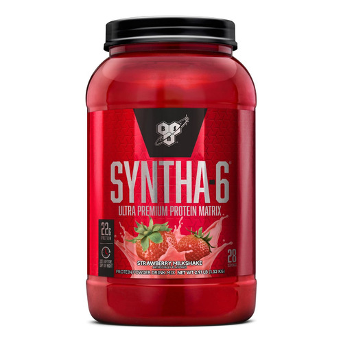 Suplemento en polvo BSN  Ultra Premiun Protein Matrix Syntha-6 proteína sabor strawberry milkshake en pote de 1.32kg