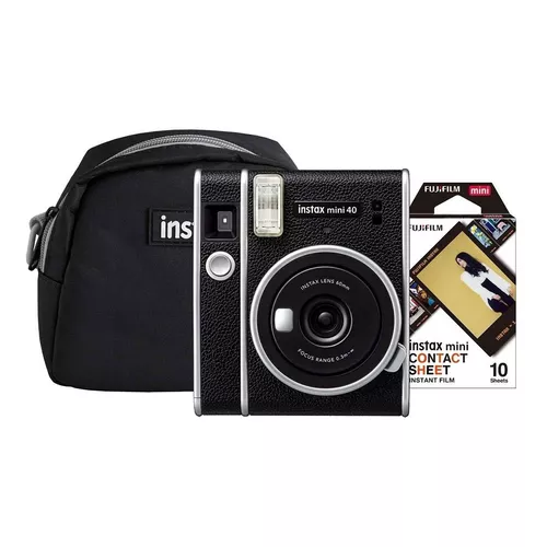 Cámara instantánea Fujifilm Instax Mini 40, color Negro